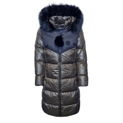 Дълго дамско яке City Angels Jeans, Кафяво, 6831